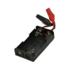 Battery box No. 5 AA black double-cell battery box with alligator clip wire half-peeled 3V battery box sent by the manufacturer Item Picture